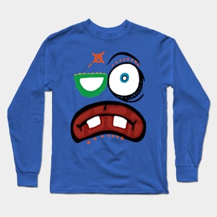 Kawaii Funny Weird Face Long Sleeve T-Shirt